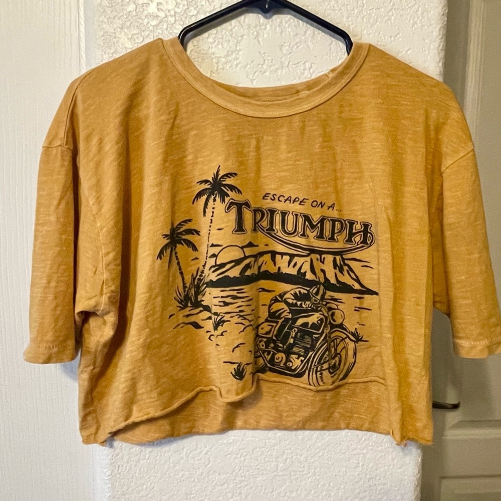 Lucky Brand Mustard Graphic Tee
